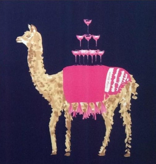 Sold Out - Llama Serving Champagne Cocktail Napkins
