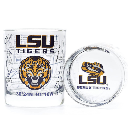 Sold Out - LSU Map Rocks Glass