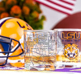 Sold Out - LSU Map Rocks Glass