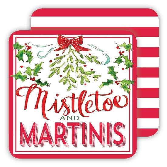 Mistletoe and Martinis Coasters