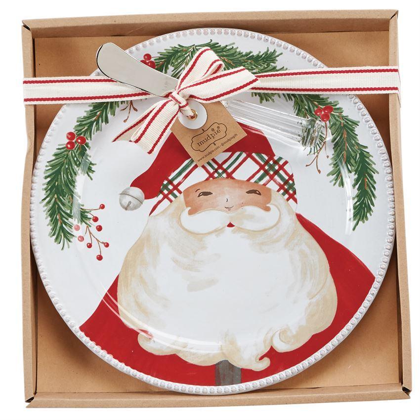 Sold Out - Santa Cheese Plate & Spreader