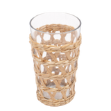 Classic meets trendy!  Rattan was first used in the 1850's for constructing furniture.  It became popular in the 70's for everything from furniture to baskets.  Now thanks to the great designers at 8 Oak Lane, Cute Booze® offers these super trendy natural rattan covered pint glasses.  The pint glass slips out for easy cleaning. 