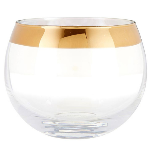 Sold Out - Gold Trim Roly Poly Glass