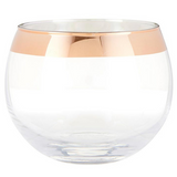 Sold Out - Rose Gold Trim Roly Poly Glass