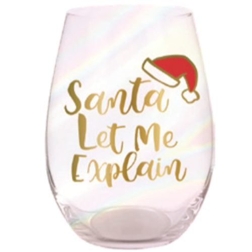 Sold Out - Santa Let Me Explain Wine Glass