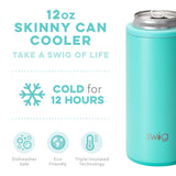 Sold Out - Personalized Skinny Can Cooler - Matte Aqua