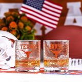 Sold Out - Texas Longhorns Map Rocks Glass