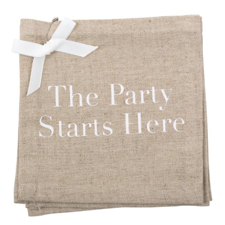 Sold Out - "The Party Starts Here" Linen Coasters
