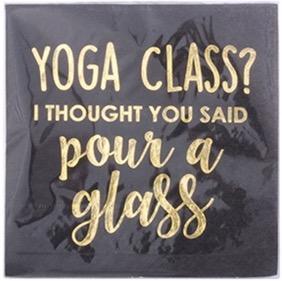 Sold Out - Yoga Class Gold Foil Cocktail Napkins